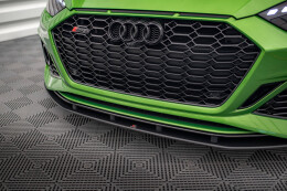 Street Pro Cup Spoilerlippe Front Ansatz für Audi RS5 F5 Facelift SCHWARZ