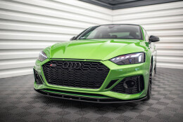 Street Pro Cup Spoilerlippe Front Ansatz passend für Audi RS5 F5 Facelift SCHWARZ