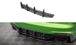 Street Pro Heckschürze Heck Ansatz Diffusor passend für Audi RS5 F5 Facelift schwarz-rot