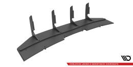 Street Pro Heckschürze Heck Ansatz Diffusor passend für Audi RS5 F5 Facelift schwarz-rot