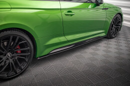 Street Pro Seitenschweller Ansatz Cup Leisten für Audi RS5 Coupe F5 Facelift ROT