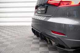 Street Pro Heckschürze Heck Ansatz Diffusor für Audi S3 Sportback 8V Facelift SCHWARZ-ROT