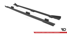 Street Pro Seitenschweller Leisten passend für Audi S3 Sportback 8V FL rot+ Hochglanz Flaps