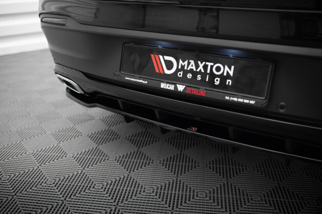 Mittlerer Cup Diffusor Heck Ansatz DTM Look passend für Mercedes-Benz GLE Coupe AMG-Line C167 / C167 Facelift schwarz Hochglanz