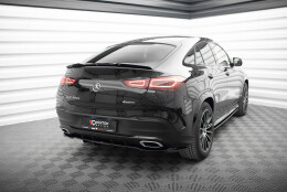 Mittlerer Cup Diffusor Heck Ansatz DTM Look passend für Mercedes-Benz GLE Coupe AMG-Line C167 / C167 Facelift schwarz Hochglanz
