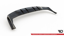 Mittlerer Cup Diffusor Heck Ansatz DTM Look passend für Mercedes-Benz GLE Coupe AMG-Line C167 / C167 Facelift schwarz Hochglanz