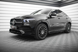 Seitenschweller Ansatz Cup Leisten für Mercedes-AMG / AMG-Line GLE Coupe C167 / C167 FL schwarz Hochglanz