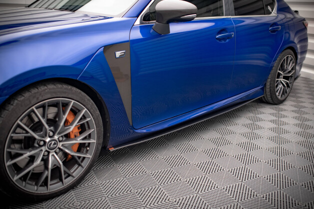 Street Pro Seitenschweller Ansatz Cup Leisten passend für Lexus GS F Mk4 Facelift SCHWARZ