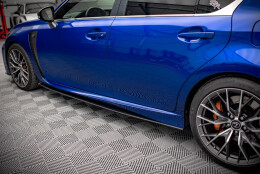 Street Pro Seitenschweller Ansatz Cup Leisten passend für Lexus GS F Mk4 Facelift SCHWARZ
