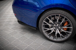 Heck Ansatz Flaps Diffusor für Lexus GS F Mk4 Facelift schwarz Hochglanz