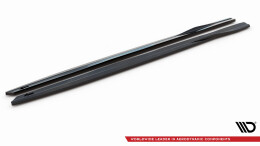 Seitenschweller Ansatz Cup Leisten für Lexus GS F Mk4 Facelift schwarz Hochglanz