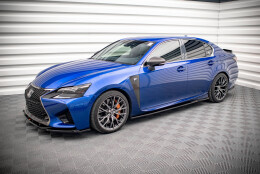 Seitenschweller Ansatz Cup Leisten passend für Lexus GS F Mk4 Facelift schwarz Hochglanz