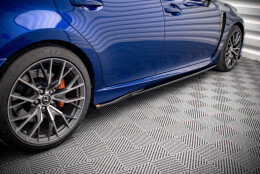 Seitenschweller Ansatz Cup Leisten passend für Lexus GS F Mk4 Facelift schwarz Hochglanz