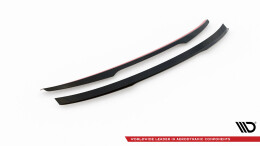 Heck Spoiler Aufsatz Abrisskante V.1 passend für Audi S4 / A4 Standard / S-Line / Competition Limousine B9 / B9 Facelift schwarz Hochglanz