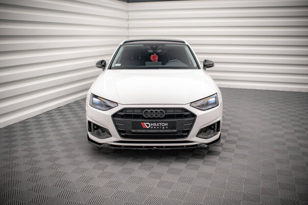 Cup Spoilerlippe Front Ansatz V.1 passend für Audi A4 B9 Facelift schwarz Hochglanz