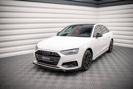 Cup Spoilerlippe Front Ansatz V.1 passend für Audi A4 B9 Facelift schwarz Hochglanz