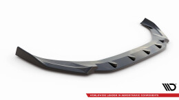Cup Spoilerlippe Front Ansatz V.1 passend für Audi A4 B9 Facelift schwarz Hochglanz