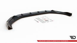 Cup Spoilerlippe Front Ansatz V.1 passend für Audi A4 B9 Facelift schwarz Hochglanz