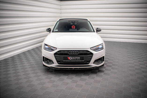 Cup Spoilerlippe Front Ansatz V.2 passend für Audi A4 B9 Facelift schwarz Hochglanz