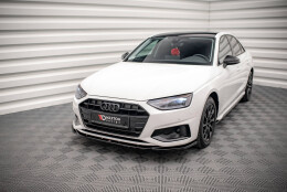 Cup Spoilerlippe Front Ansatz V.2 passend für Audi A4 B9 Facelift schwarz Hochglanz