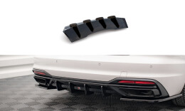 Heck Ansatz Diffusor passend für Audi A4 B9 Facelift schwarz Hochglanz