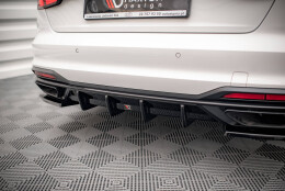 Heck Ansatz Diffusor passend für Audi A4 B9 Facelift schwarz Hochglanz