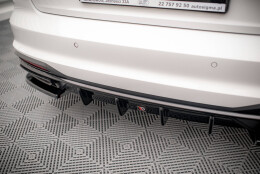 Heck Ansatz Diffusor passend für Audi A4 B9 Facelift schwarz Hochglanz