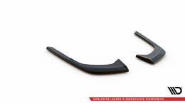 Heck Ansatz Flaps Diffusor passend für Audi A4 B9 Facelift schwarz Hochglanz