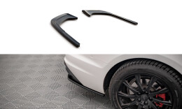 Heck Ansatz Flaps Diffusor für Audi A4 B9 Facelift Carbon Look