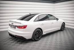 Seitenschweller Ansatz Cup Leisten passend für Audi A4 B9 Facelift schwarz Hochglanz