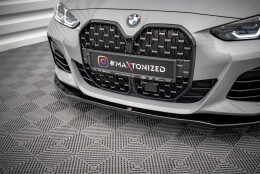 Cup Spoilerlippe Front Ansatz V.1 passend für BMW 4er / i4 Gran Coupe M-Paket / M440i G26 schwarz Hochglanz