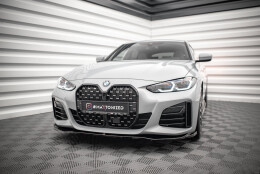 Cup Spoilerlippe Front Ansatz V.1 passend für BMW 4er / i4 Gran Coupe M-Paket / M440i G26 schwarz Hochglanz