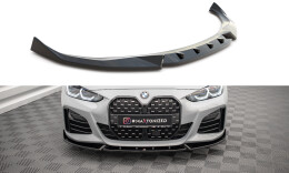 Cup Spoilerlippe Front Ansatz V.2 für BMW 4er / i4 Gran Coupe M-Paket / M440i G26 schwarz Hochglanz