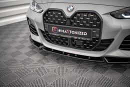 Cup Spoilerlippe Front Ansatz V.2 passend für BMW 4er / i4 Gran Coupe M-Paket / M440i G26 schwarz Hochglanz