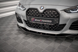Cup Spoilerlippe Front Ansatz V.3 passend für BMW 4er / i4 Gran Coupe M-Paket / M440i G26 schwarz Hochglanz