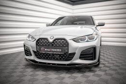 Cup Spoilerlippe Front Ansatz V.3 passend für BMW 4er / i4 Gran Coupe M-Paket / M440i G26 schwarz Hochglanz