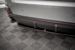 Mittlerer Cup Diffusor Heck Ansatz passend für BMW 4er Gran Coupe M-Paket G26 schwarz Hochglanz