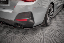 Heck Ansatz Flaps Diffusor V.1 passend für BMW 4er Gran Coupe M-Paket G26 schwarz Hochglanz
