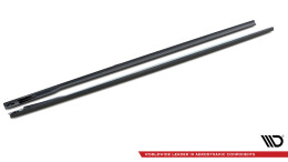 Seitenschweller Ansatz Cup Leisten für V.1 für BMW 4er Gran Coupe M-Paket / M440i G26 schwarz Hochglanz