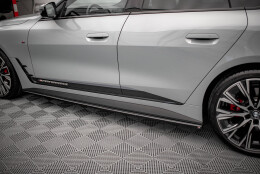 Seitenschweller Ansatz Cup Leisten V.1 passend für BMW 4er Gran Coupe M-Paket / M440i G26 schwarz Hochglanz