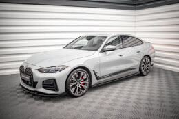 Seitenschweller Ansatz Cup Leisten V.2 passend für BMW 4er Gran Coupe M-Paket / M440i G26 schwarz Hochglanz