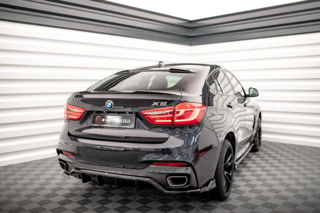 Heck Spoiler Aufsatz Abrisskante 3D für BMW X6 M-Paket F16 schwarz Hochglanz
