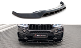Cup Spoilerlippe Front Ansatz V.2 passend für BMW X6 M-Paket F16 schwarz Hochglanz