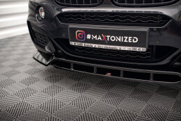Cup Spoilerlippe Front Ansatz V.2 passend für BMW X6 M-Paket F16 schwarz Hochglanz