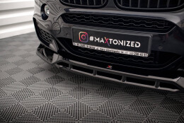 Cup Spoilerlippe Front Ansatz V.3 passend für BMW X6 M-Paket F16 schwarz Hochglanz