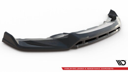 Cup Spoilerlippe Front Ansatz V.3 passend für BMW X6 M-Paket F16 schwarz Hochglanz