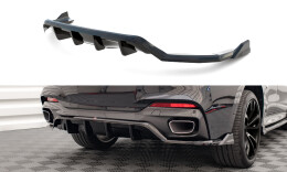 Mittlerer Cup Diffusor Heck Ansatz DTM Look passend für BMW X6 M-Paket F16 schwarz Hochglanz