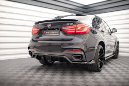 Mittlerer Cup Diffusor Heck Ansatz DTM Look passend für BMW X6 M-Paket F16 schwarz Hochglanz