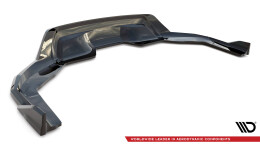 Mittlerer Cup Diffusor Heck Ansatz DTM Look passend für BMW X6 M-Paket F16 schwarz Hochglanz