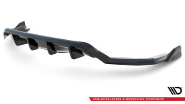 Mittlerer Cup Diffusor Heck Ansatz DTM Look passend für BMW X6 M-Paket F16 schwarz Hochglanz